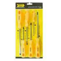 Kit Jogo De Ferramentas Chaves Fendas/Phillips Imantada 6 Pç Kit Jogo De Ferramentas Chaves Fendas/Phillips Imantada 6 Pç