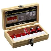 Kit Jogo De Fresas Para Madeira Haste 6mm Com 5 Peças Leetools 684859