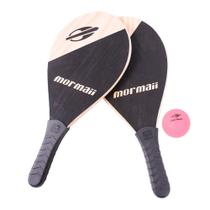 Kit Jogo De Frescobol Mormai Preto - Bel Fix