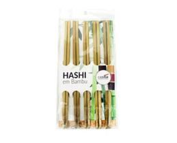 Kit Jogo De Hashi Bambu Palito Para Jantar Japonês 10 Pares