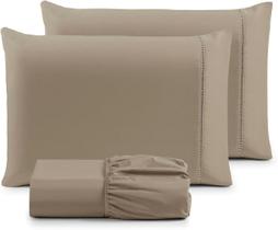 Kit Jogo De Lençol 400 Fios 3 Peças Liso Toque Macio com Elástico Tamanho Solteiro Casal Queen King