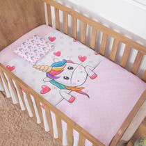 Kit Jogo De Lençol Berço 3 Peças e Trança 4 Metros Protetor Para Berço 4 Lados