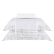 Kit Jogo de Lençol Buddemeyer 4 Peças Cama Casal 200 Fios Estampado Gran Percalle