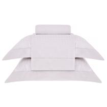 Kit Jogo de Lençol Buddemeyer 4 Peças Cama Queen 300 Fios Cetim Damask Square