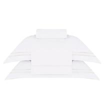 Kit Jogo de Lençol Buddemeyer 4 Peças Cama Queen 300 Fios Cetim Sublime Cor:Branco Pérola