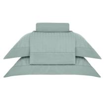 Kit Jogo de Lençol Buddemeyer 4 Peças Cama S.King 300 Fios Cetim Damask Square Cor:Verde 011 Kit Jogo de Lençol Buddemeyer 4 Peças Cama S.King 300 Fios Cetim Damask Square Cor:Verde 011
