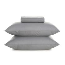 Kit Jogo De Lençol Karsten 3 Peças Cama King Matiza 160 Fios Percal 100% Algodão