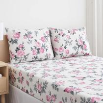 Kit Jogo De Lençol King Size Box 400 Fios 3 Pecas Estampados