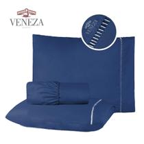 Kit Jogo de Lençol Micropercal 400 Fios Ponto Palito