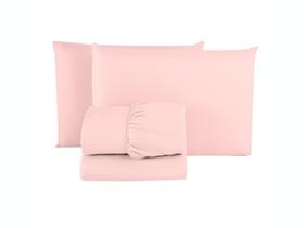 Kit Jogo de Lençol Queen 3 Peças 200 Fios Algodão Padrão com Elástico