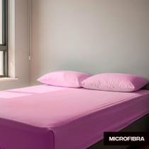 Kit Jogo de Lençol QUEEN 3 PEÇAS Liso Microfibra 1,98m x 1,58m x 30cm Altura - Lindas Cores