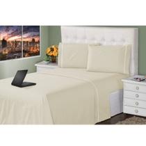 Kit Jogo de Lençol Queen 4 Peças 400 Fios Ponto Palito Algodão Macio, Toque Seda e Conforto Premium