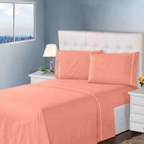 Kit Jogo de Lençol Queen 4 Peças 400 Fios Ponto Palito Toque Macio e Conforto Premium