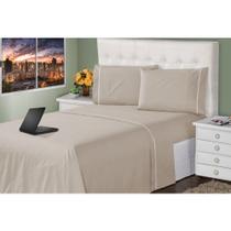 Kit Jogo de Lençol Queen 4 Peças 400 Fios Ponto Palito Toque Macio e Conforto Premium