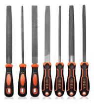 Kit Jogo De Lima E Grosa Redonda Chata Meia Cana 8 Polegadas