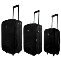 Kit Jogo de Malas de Viagem Poliéster Expansível M e G Rodas Fixas Cadeado Código Embutido YINS YS01096