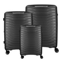 Kit Jogo de Malas de Viagem Polipropileno Expansível Rodas 360 Cadeado TSA Samsonite Bon-x - P/M/G