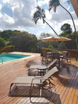 Kit Jogo De Mesa Aluminio Móveis Para Área Piscina Completo