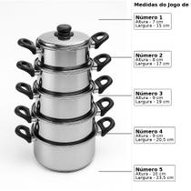 Kit Jogo de Panelas 4 Peças com Tampa Empilháveis, Cozinha Organizada, Fácil Armazenamento