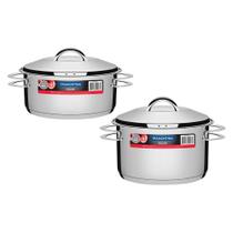 Kit - Jogo De Panelas Solar 2 Pçs Inox Pit 1, 2 - Tramontina Kit - Jogo De Panelas Solar 2 Pçs Inox Pit 1, 2 - Tramontina