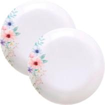 Kit Jogo De Pratos Fundo Sopa 8 Pessoas 8pçs Floratta 22cm Kit Jogo De Pratos Fundo Sopa 8 Pessoas 8pçs Floratta 22cm