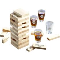 Kit Jogo De Shot Torre + Copos Jenga Drunk Dose Tipsy Tower