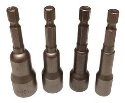 Kit Jogo De Soquete Canhão Parafusadeira 8 10 11 13mm C/ Imã Kit Jogo De Soquete Canhão Parafusadeira 8 10 11 13mm C/ Imã