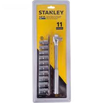 Kit Jogo De Soquete Profissional 1 2 Polegada 11 Peças Stanley 86734