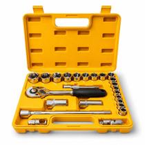 Kit Jogo De Soquete Sextavado 10 A 32mm 1 2pol 22 peças