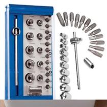 Kit Jogo De Soquetes 1/4 Ponteiras E Acessórios 24 Peças Com Estojo