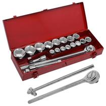Kit Jogo de Soquetes 3/4 Pol 19 a 50 MM c/ 21 Peças 9PM EDA Kit Jogo de Soquetes 3/4 Pol 19 a 50 MM c/ 21 Peças 9PM EDA