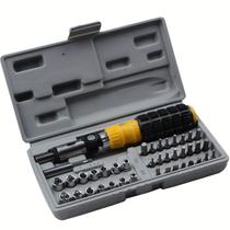 Kit Jogo de Soquetes Chave Catraca Reversível 41 Peças Bits e Soquetes Jogo Chaves Ferramentas Snel Ferramentas