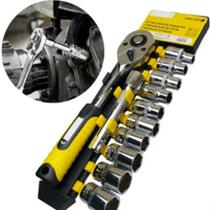 Kit Jogo de Soquetes com Catraca 1/2" 12 Peças Bomvink BOM-3210