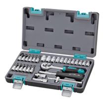 Kit jogo de soquetes com catraca 1/4 pol. crv 29 pcs stels