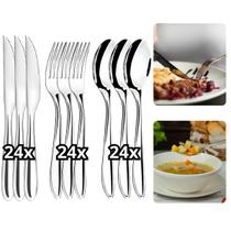 Kit Jogo De Talheres Talher Em Inox 72 Peças Garfo Faca Serra E Colher De Mesa Faqueiro Cozinha Kit Jogo De Talheres Talher Em Inox 72 Peças Garfo Faca Serra E Colher De Mesa Faqueiro Cozinha