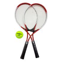 Kit Jogo De Tênis Quadra Semi Profissional Iniciantes Infantil Amador Com 2 Raquetes E Bolsa