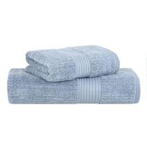 Kit Jogo de Toalhas Buddemeyer 2 Peças Banho e Rosto Fio Penteado Canelado 100% Algodão UltraSoft