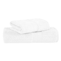 Kit Jogo de Toalhas Buddemeyer 2 Peças Banho e Rosto Fio Penteado Canelado 100% Algodão UltraSoft