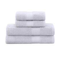 Kit Jogo de Toalhas Buddemeyer 4 Peças Banhão e Rosto Fio Penteado Canelado 100% Algodão Ultrasoft