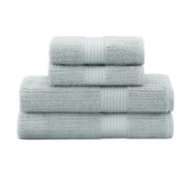 Kit Jogo de Toalhas Buddemeyer 4 Peças Banhão e Rosto Fio Penteado Canelado 100% Algodão Ultrasoft
