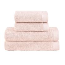Kit Jogo De Toalhas Buddemeyer 4 Peças Banho e Rosto Dual Air 100% Algodão Cor:Rosa 1326