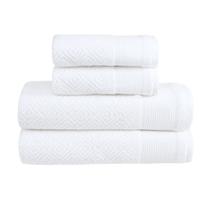 Kit Jogo de Toalhas Buddemeyer 4 Peças Banho e Rosto Kyoto 100% Algodão Cor:Branco 1011