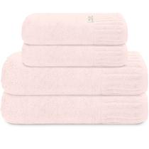 Kit Jogo De Toalhas Camesa 4 Peças Banhão e Rosto Velour 100% Algodão 500g/m² Nanosoft Cor:Rosé 3025