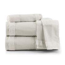 Kit Jogo de Toalhas de Banho Algodão Canelado Grande 06 Peças