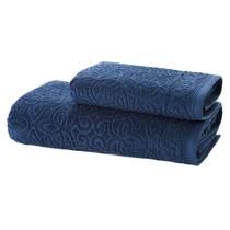 Kit Jogo de Toalhas Dohler 2 Peças Banhão Gigante e Rosto Provença 100% Algodão Cor:Azul Kit Jogo de Toalhas Dohler 2 Peças Banhão Gigante e Rosto Provença 100% Algodão Cor:Azul