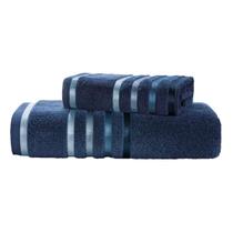 Kit Jogo De Toalhas Karsten 2 Peças Banho e Rosto Lumina Fio Penteado