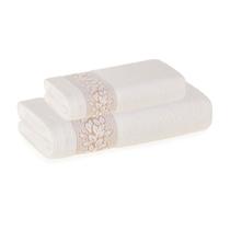 Kit Jogo De Toalhas Karsten 2 Peças Banho e Rosto Provence Fio Cardado Algodão Softmax