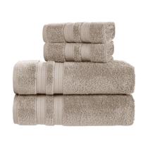 Kit Jogo De Toalhas Karsten 4 Peças Banhão e Rosto Unika Fio Penteado 500g/m²
