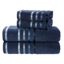Kit Jogo De Toalhas Karsten 4 Peças Banho e Rosto Lumina Fio Penteado