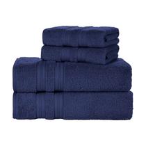 Kit Jogo De Toalhas Karsten 4 Peças Banho e Rosto Unika Fio Penteado 500g/m²